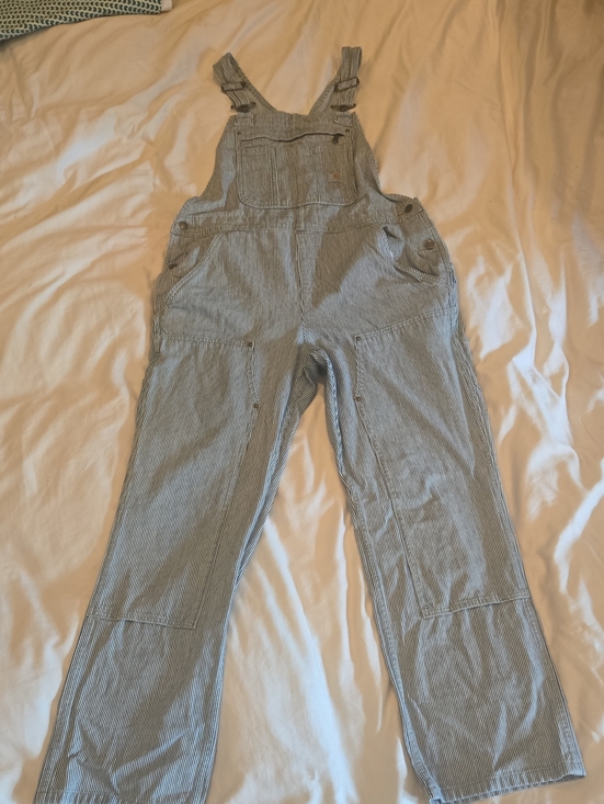 Carhartt Denim - Carhartt Women’s Blue-Gray Pinstripe Overalls